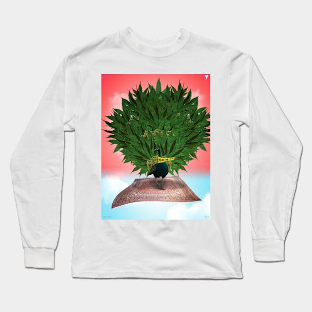 420 - Peacock Long Sleeve T-Shirt by tycq